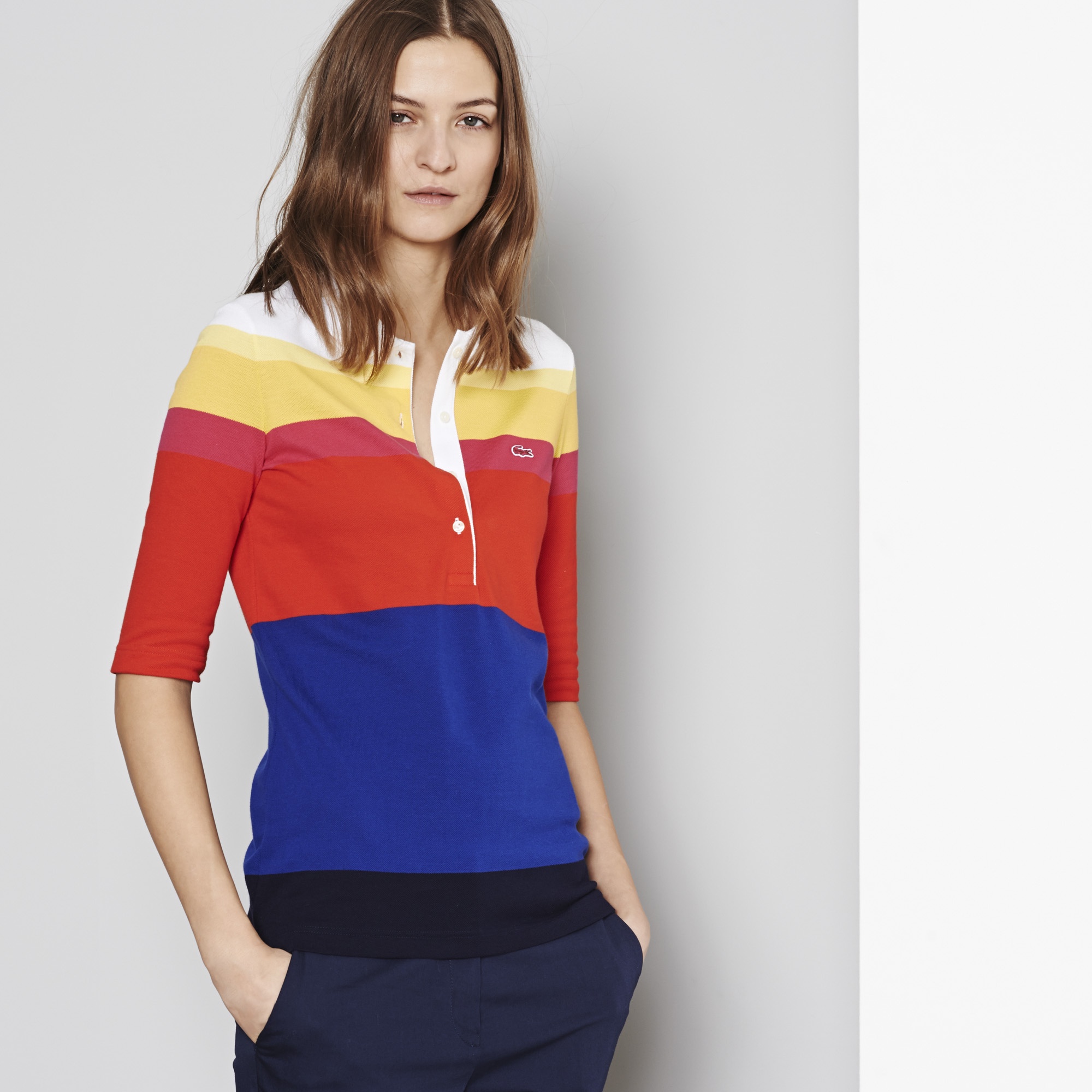 LACOSTE L!VEレディースクレイジーパターンラガーシャツ | LACOSTE ...