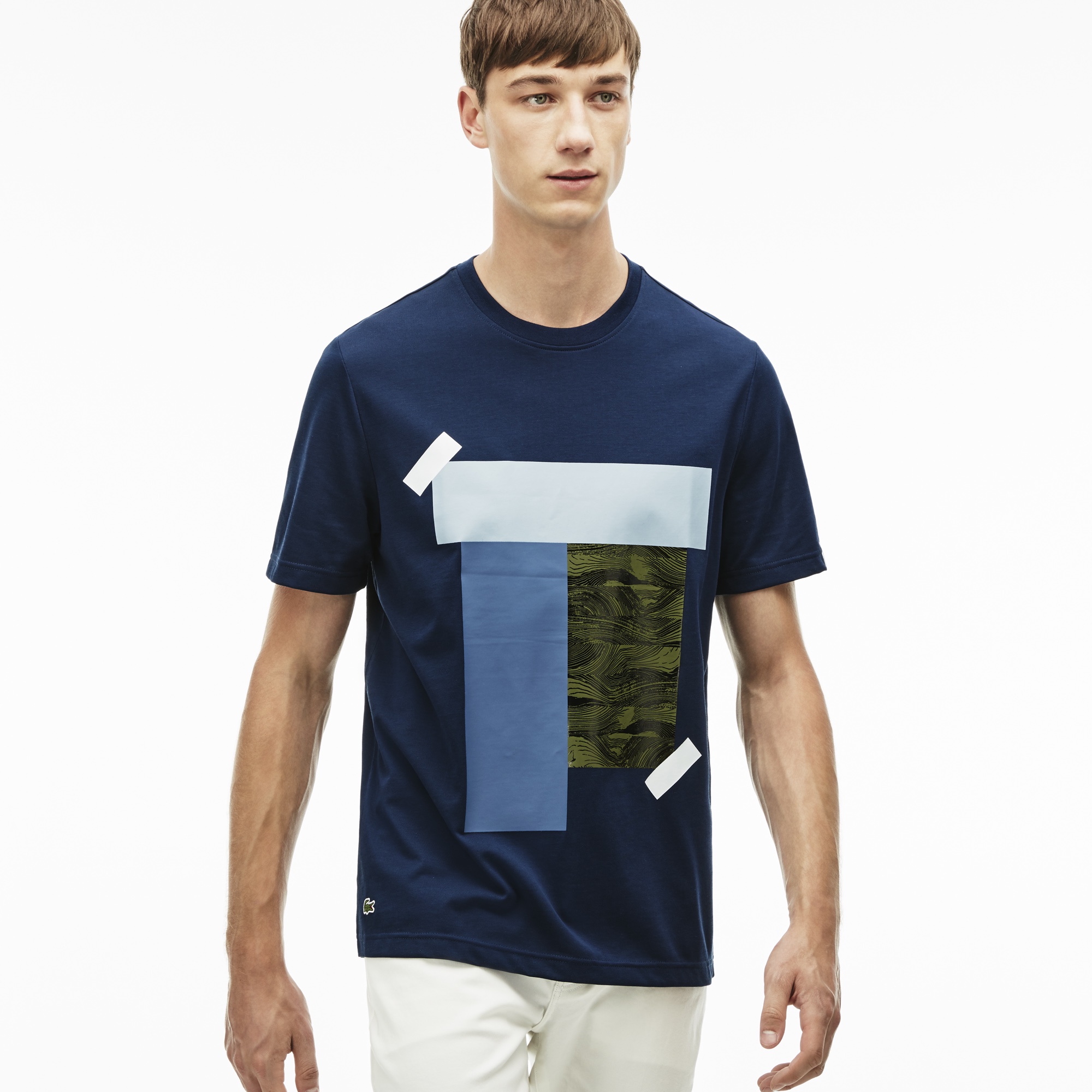 カラーブロックプリントジャージーTシャツ (半袖) カラーブロックプリントジャージーTシャツ (半袖)