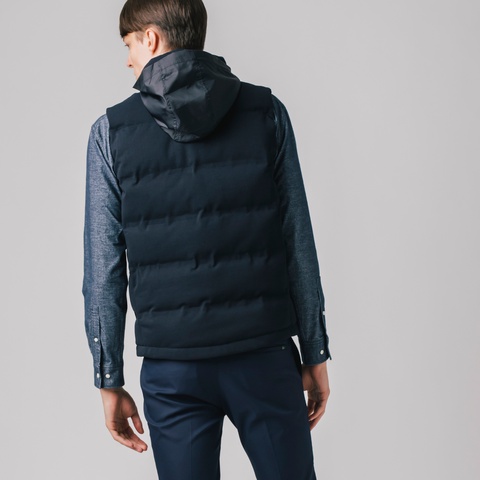 ピケダウンベスト うのにもお得な LACOSTE ラコステ ダウンベスト ピケダウン イエロー 48 ダウンベスト