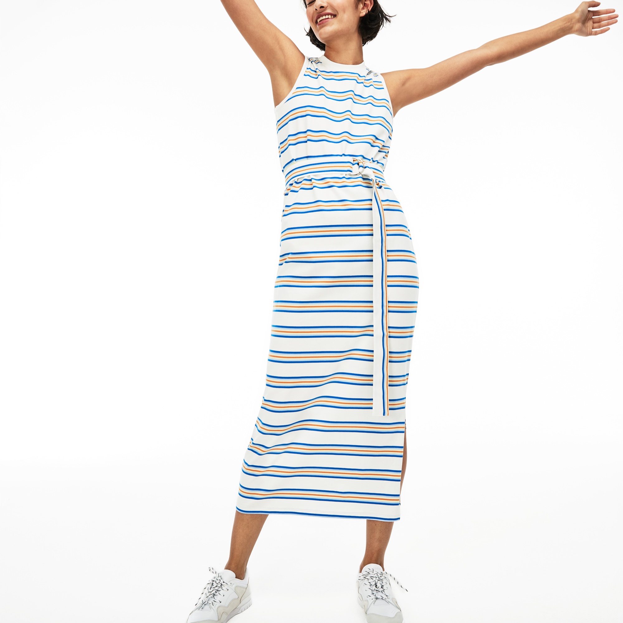 【B新品】LACOSTE L!VE/マルチボーダーコットンジャージマキシドレス 楽天市場】LACOSTE L!VE マルチボーダーコットンジャージマキシ