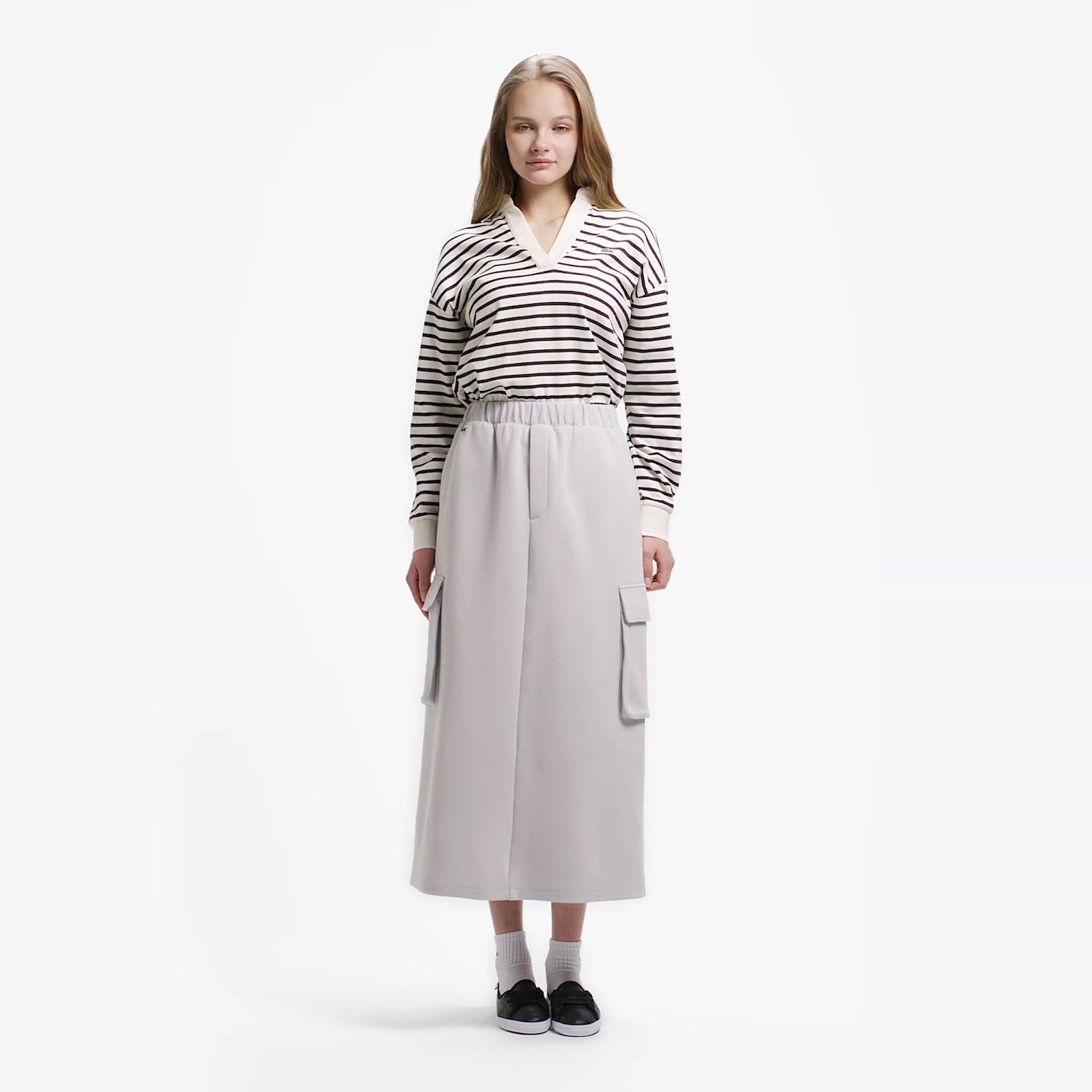 ダブルフェイスジャージカーゴスカート