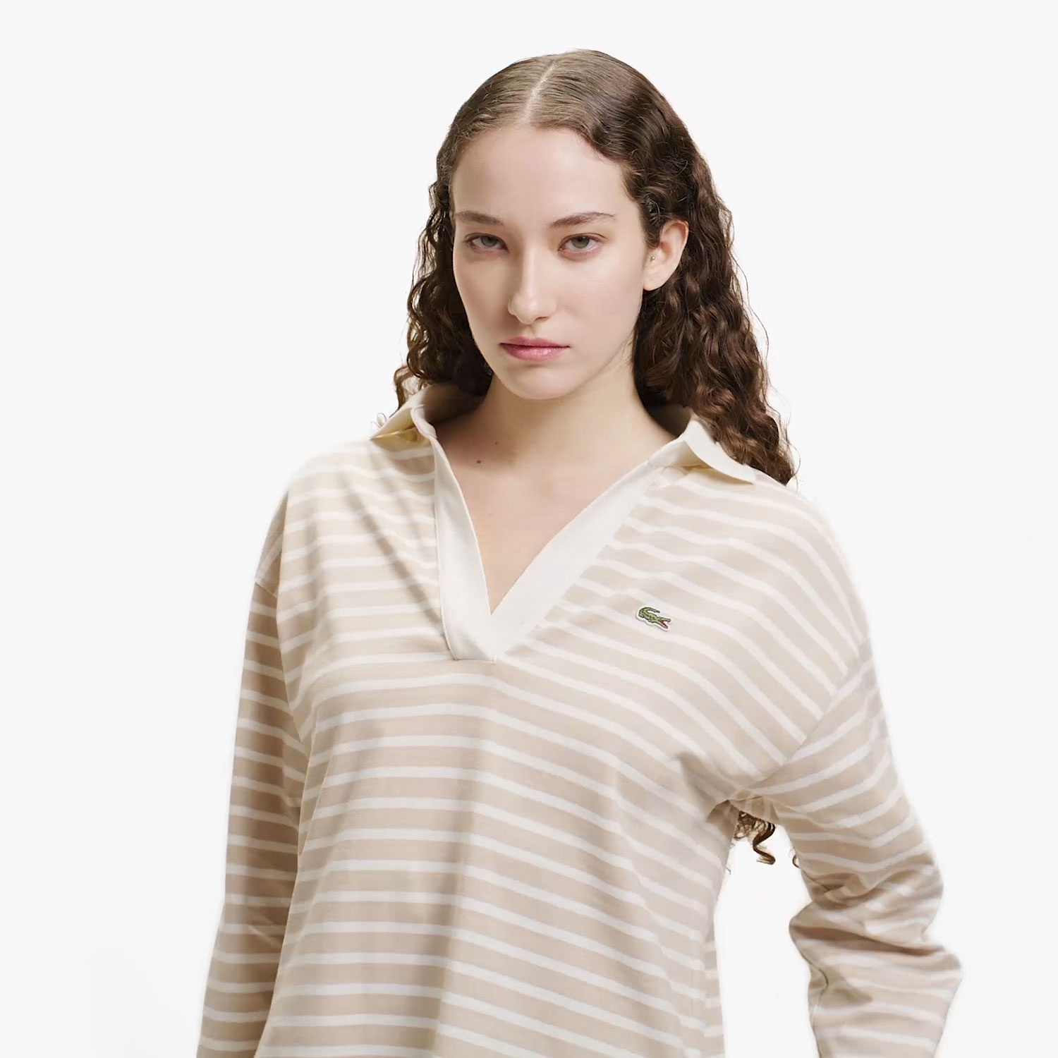 スキッパーネックラガーシャツ