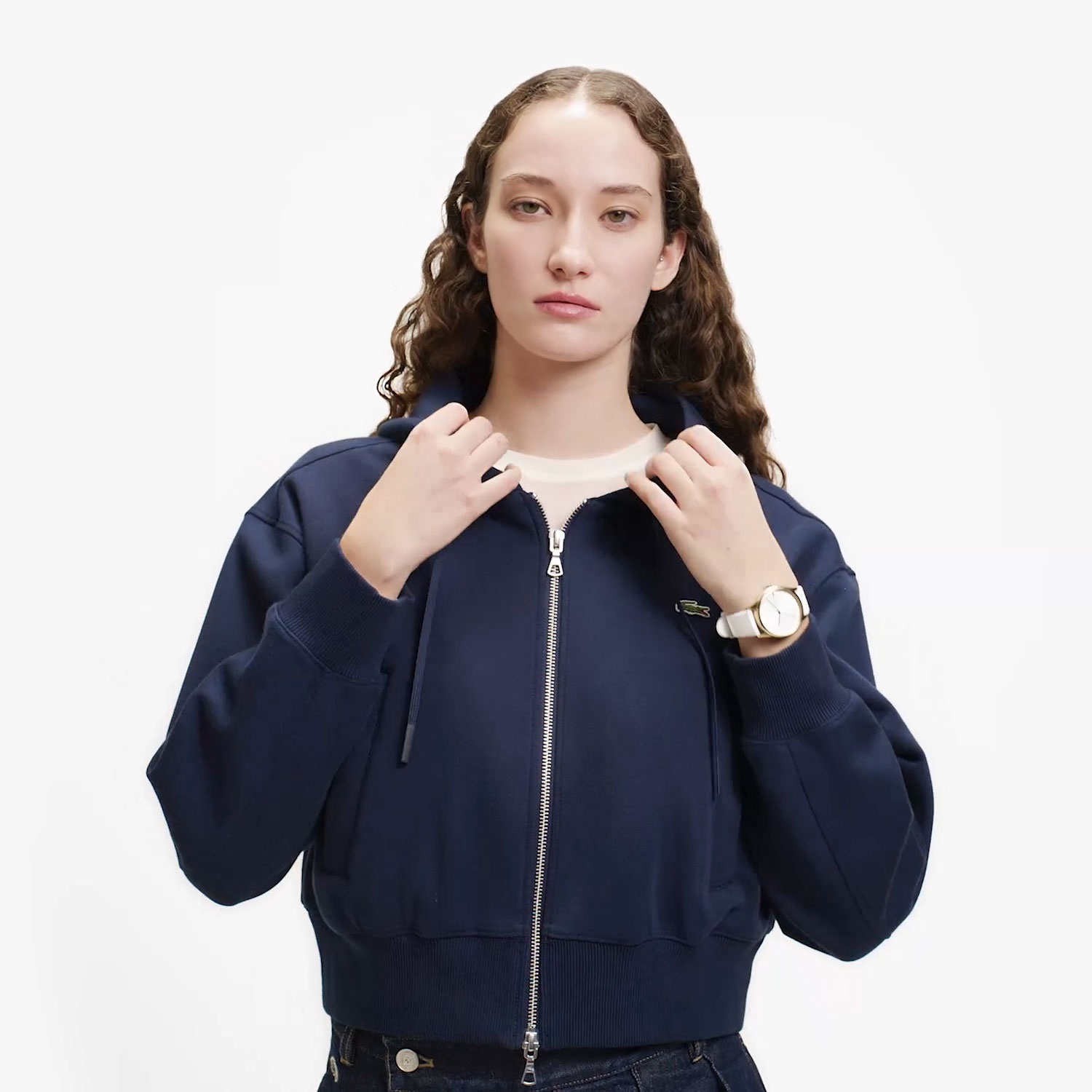 ダブルフェイスジャージジップフーディー