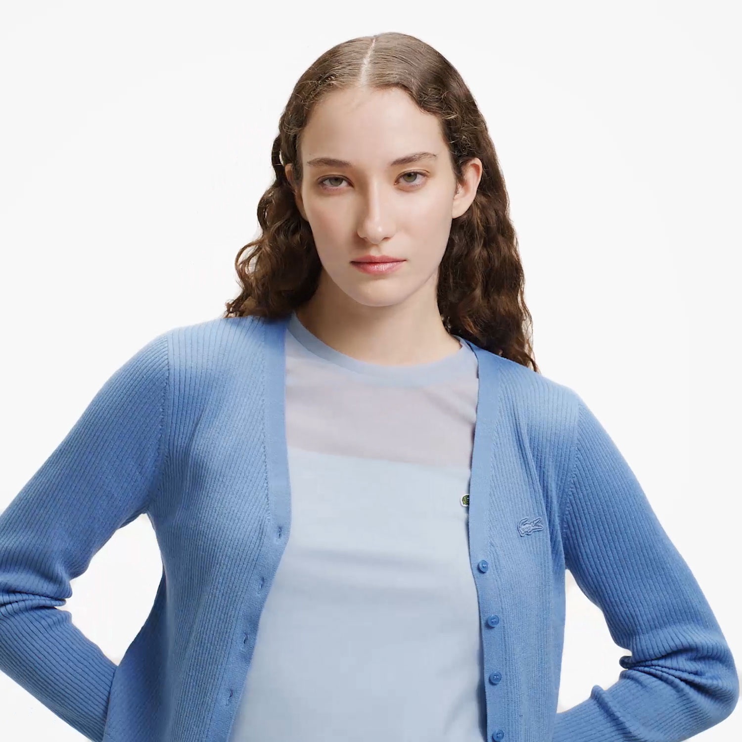 クールマックスリブニットカーディガン