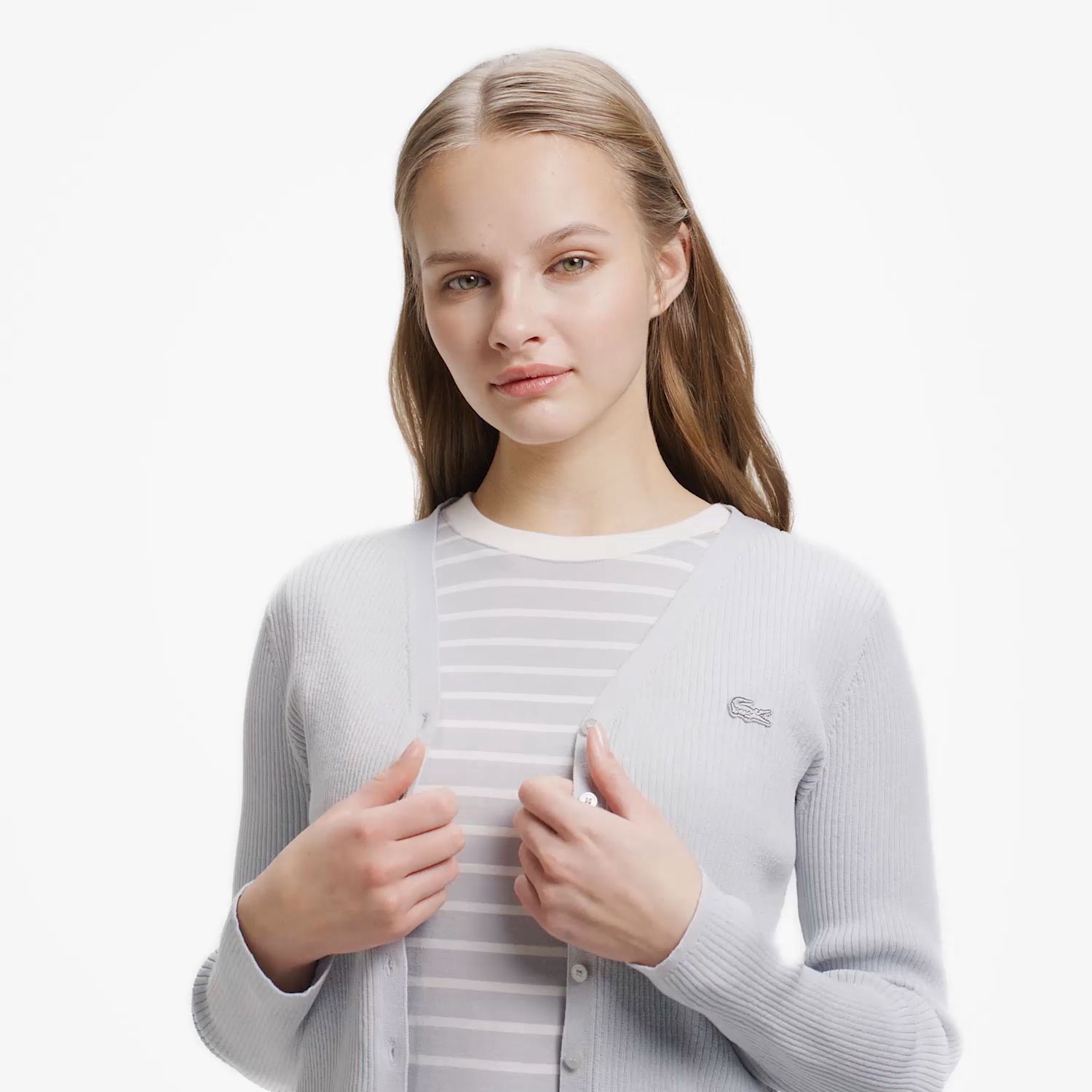 クールマックスリブニットカーディガン