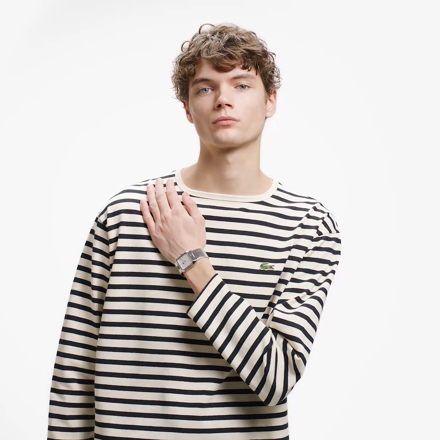 スクエアネックボーダーTシャツ