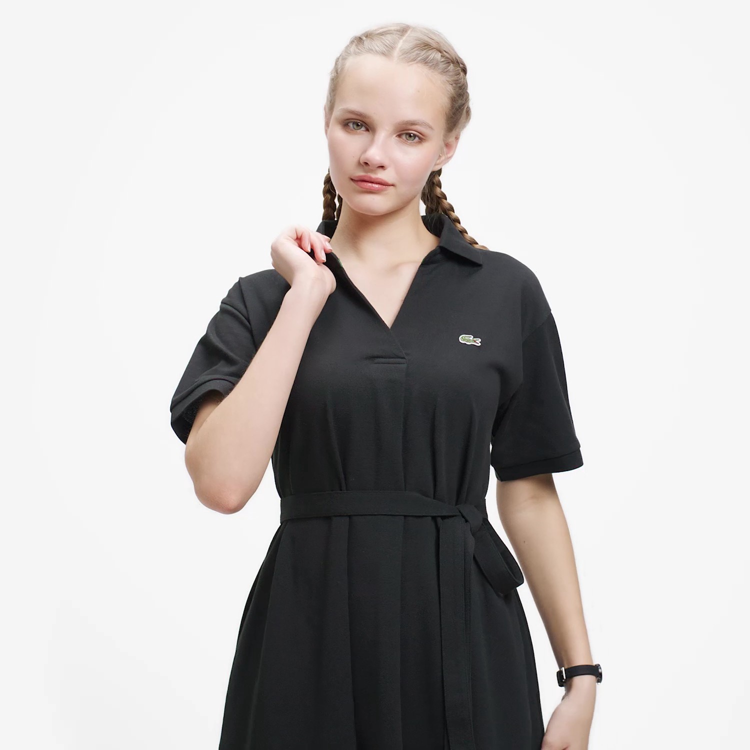 スキッパーネックポロドレス