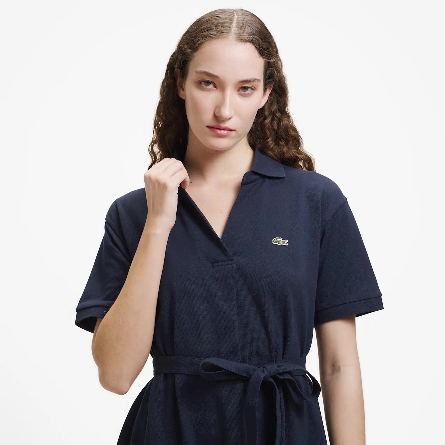 スキッパーネックポロドレス