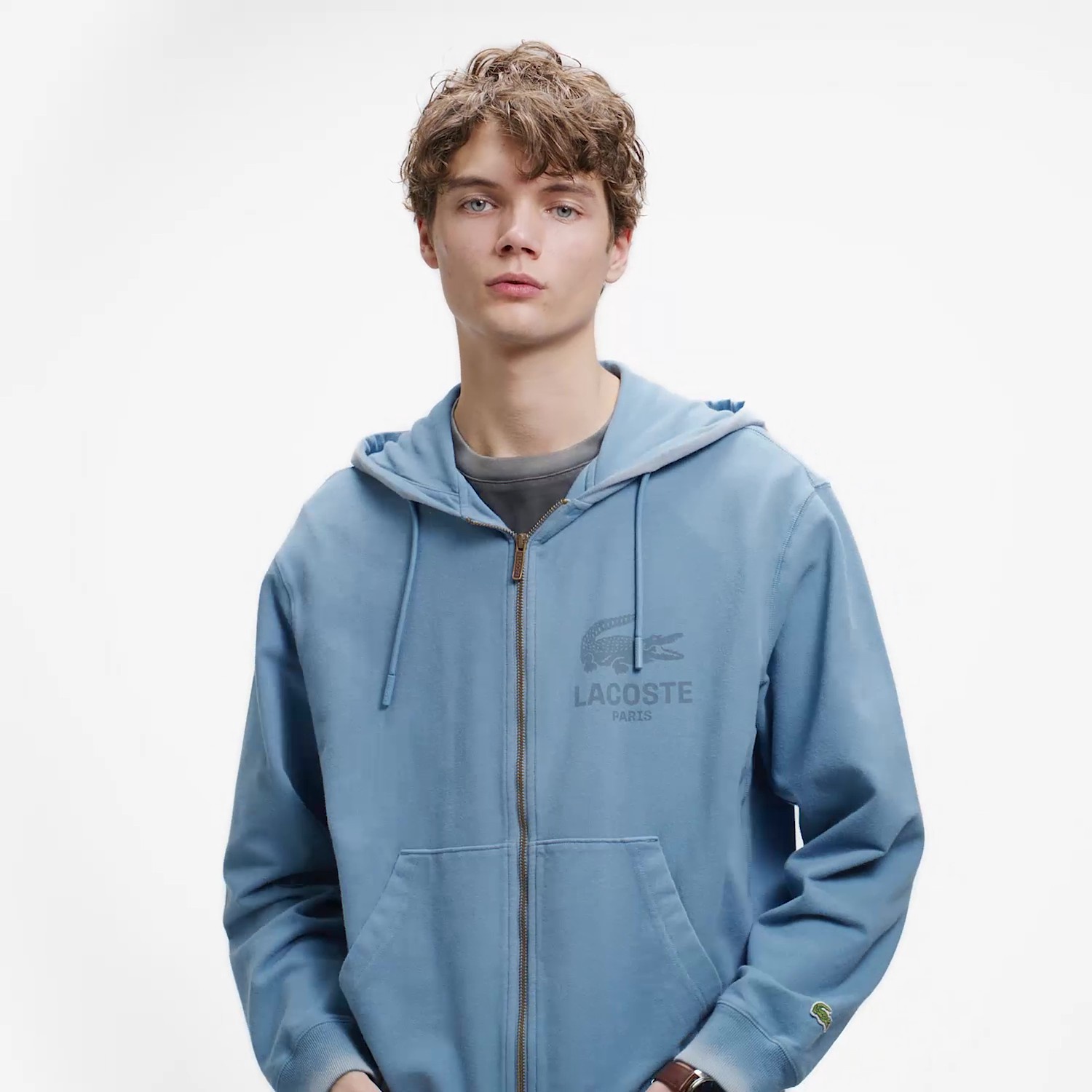 ビンテージエフェクト ロゴジップフーディー