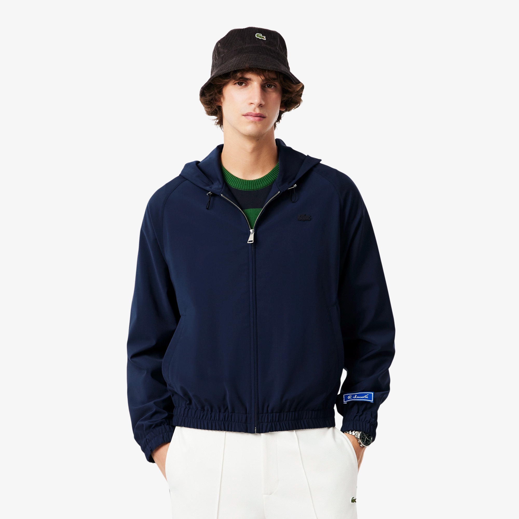 ウールブレンドフランネルジップジャケット