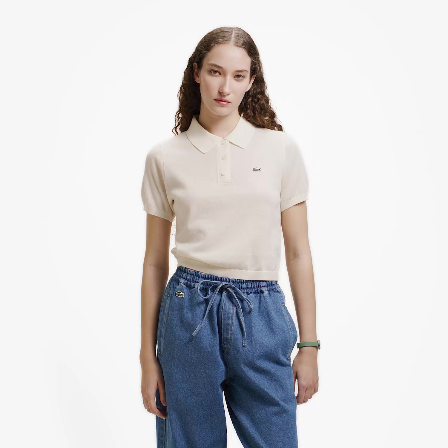 ラメニットポロシャツ