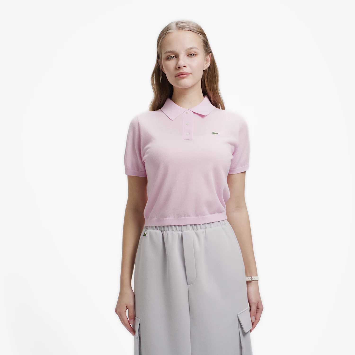 ラメニットポロシャツ