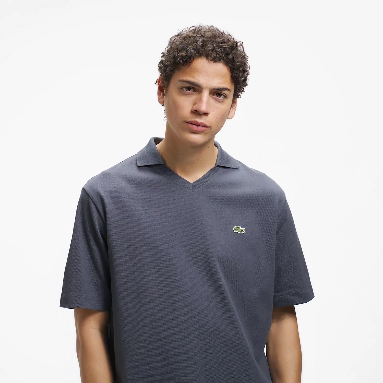 L.12.12アレンジ スキッパーネックポロシャツ