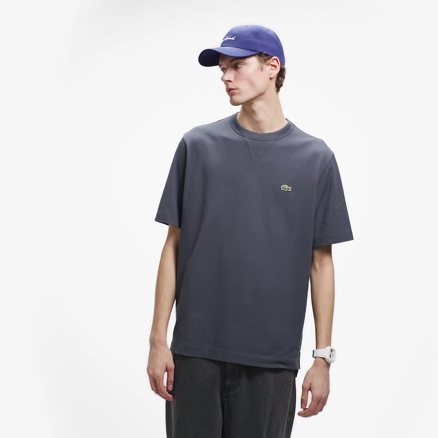 L.12.12アレンジ ガゼット付き鹿の子地Tシャツ