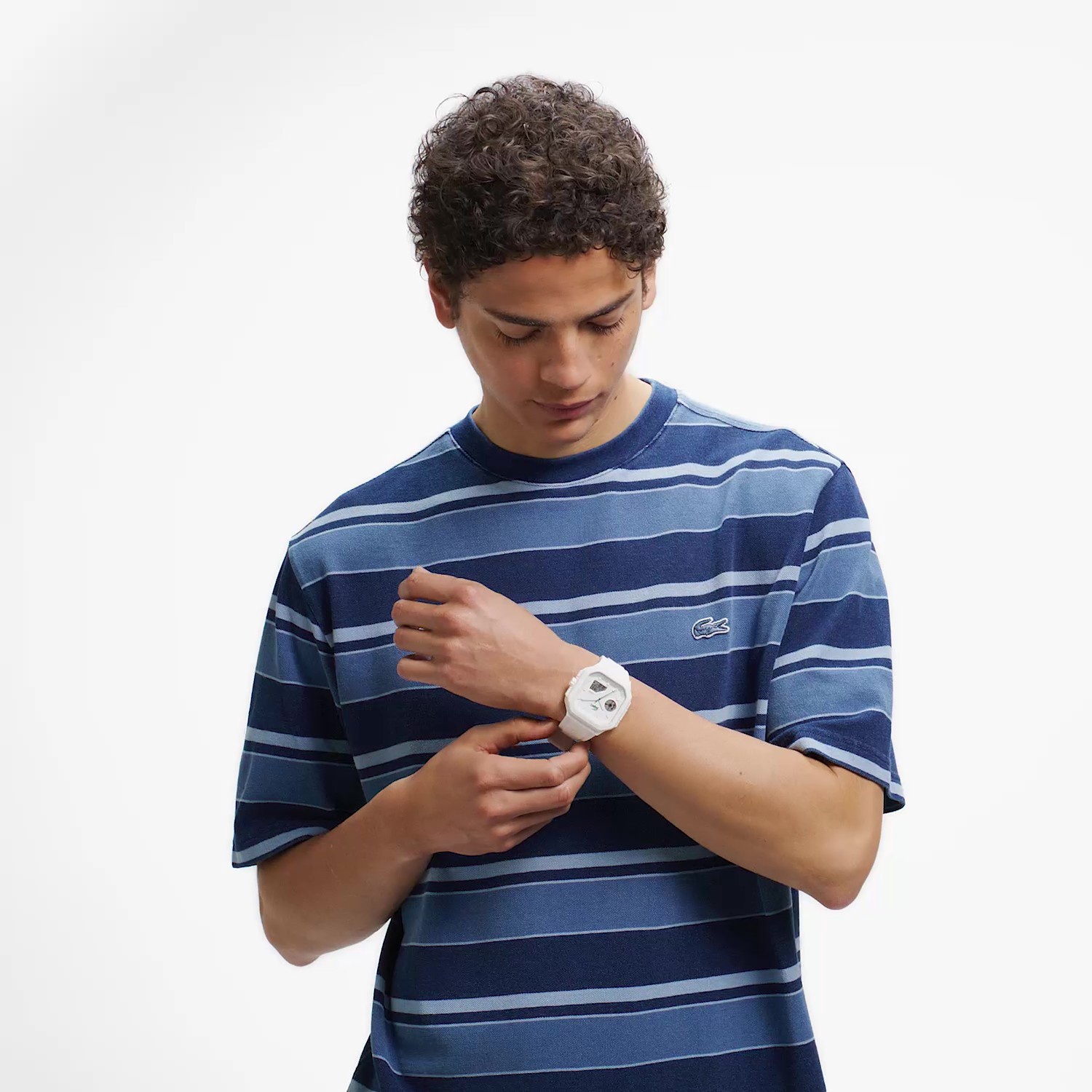 インディゴボーダー Tシャツ