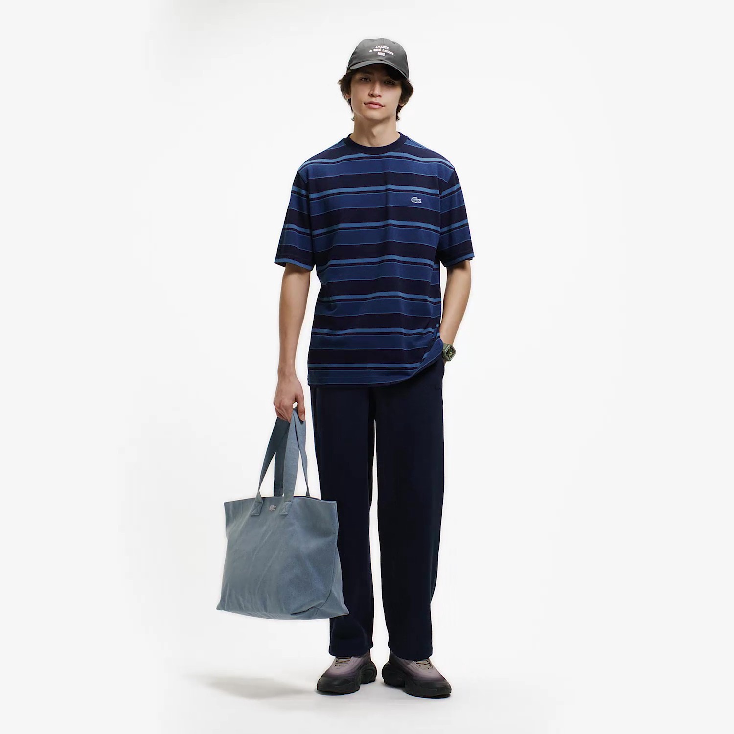 インディゴボーダー Tシャツ