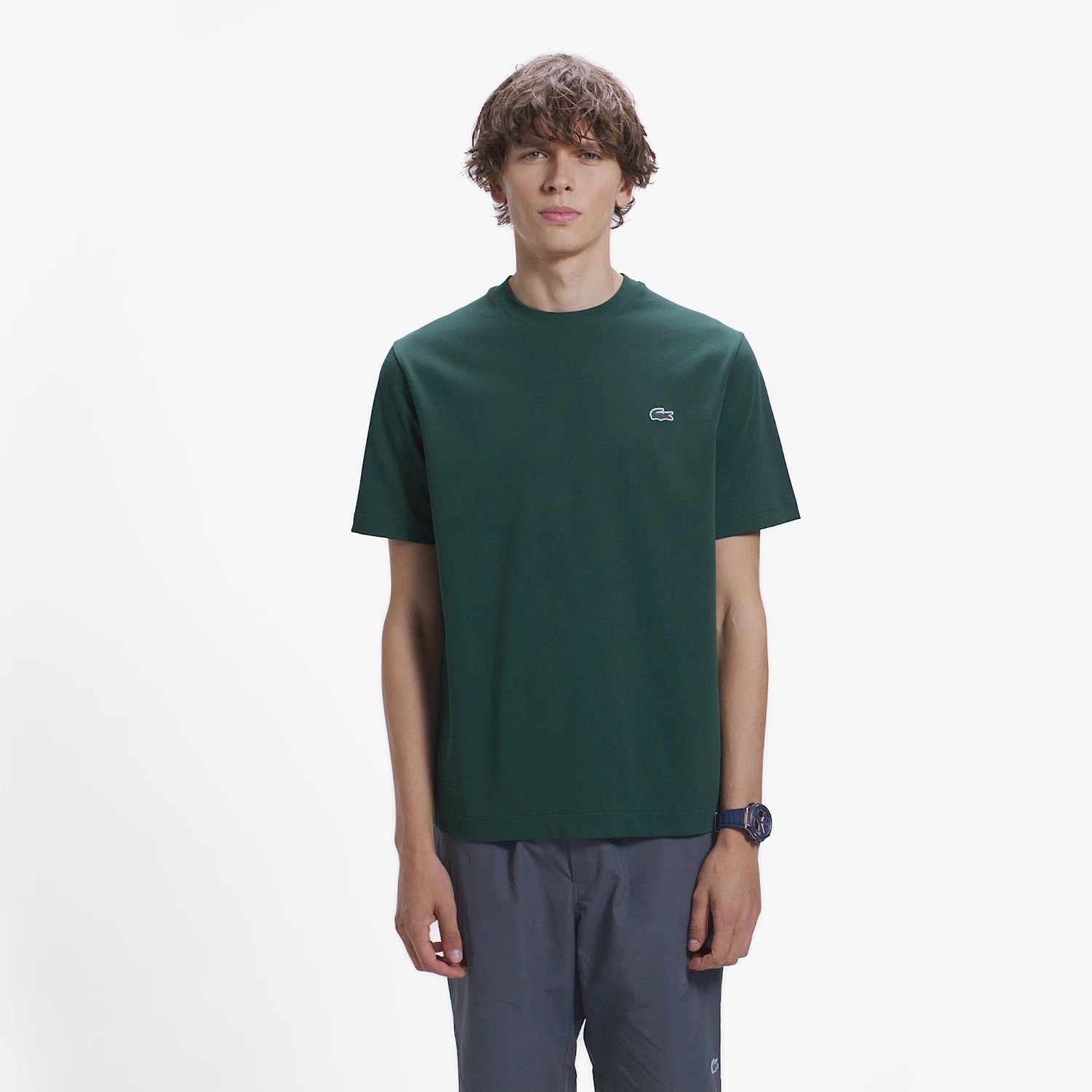 アウトラインクロッククルーネックTシャツ