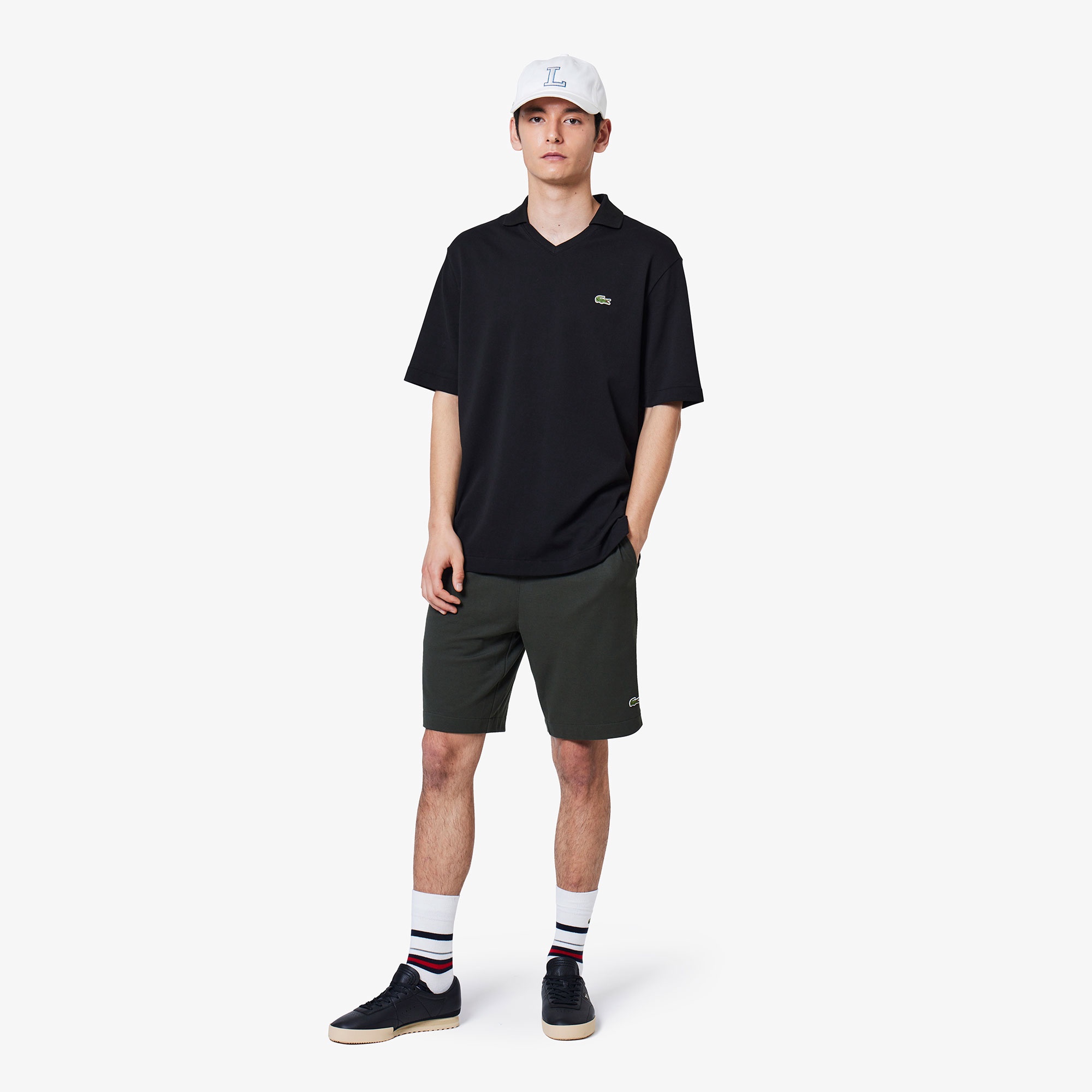 ラコステ　ポロシャツ L.12.12アレンジ スキッパーネックポロシャツ PH2788 - ラコステ