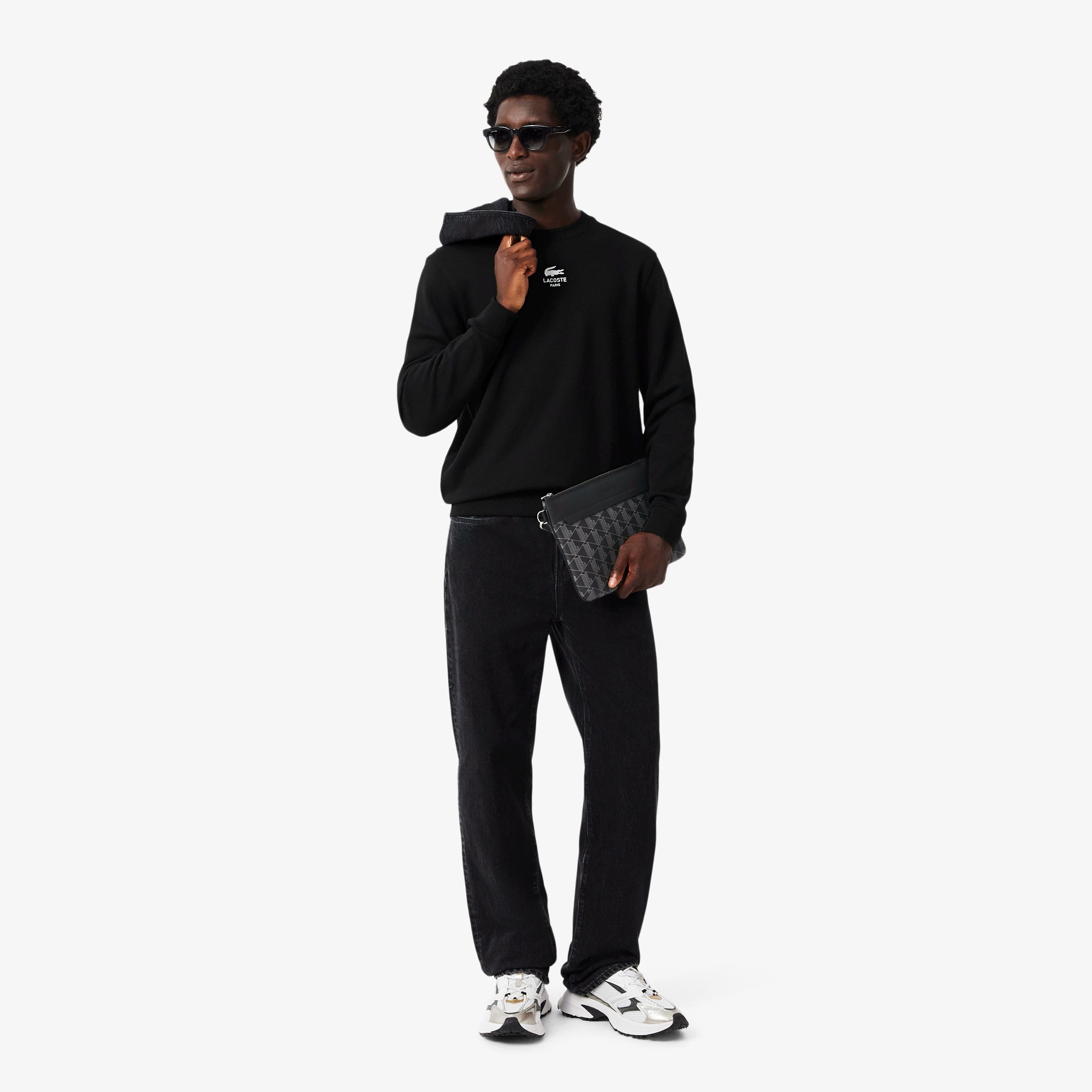 LACOSTE セットアップセット US M Lacoste Paris-monogram zip-up Sweatshirt | Black | FARFETCH