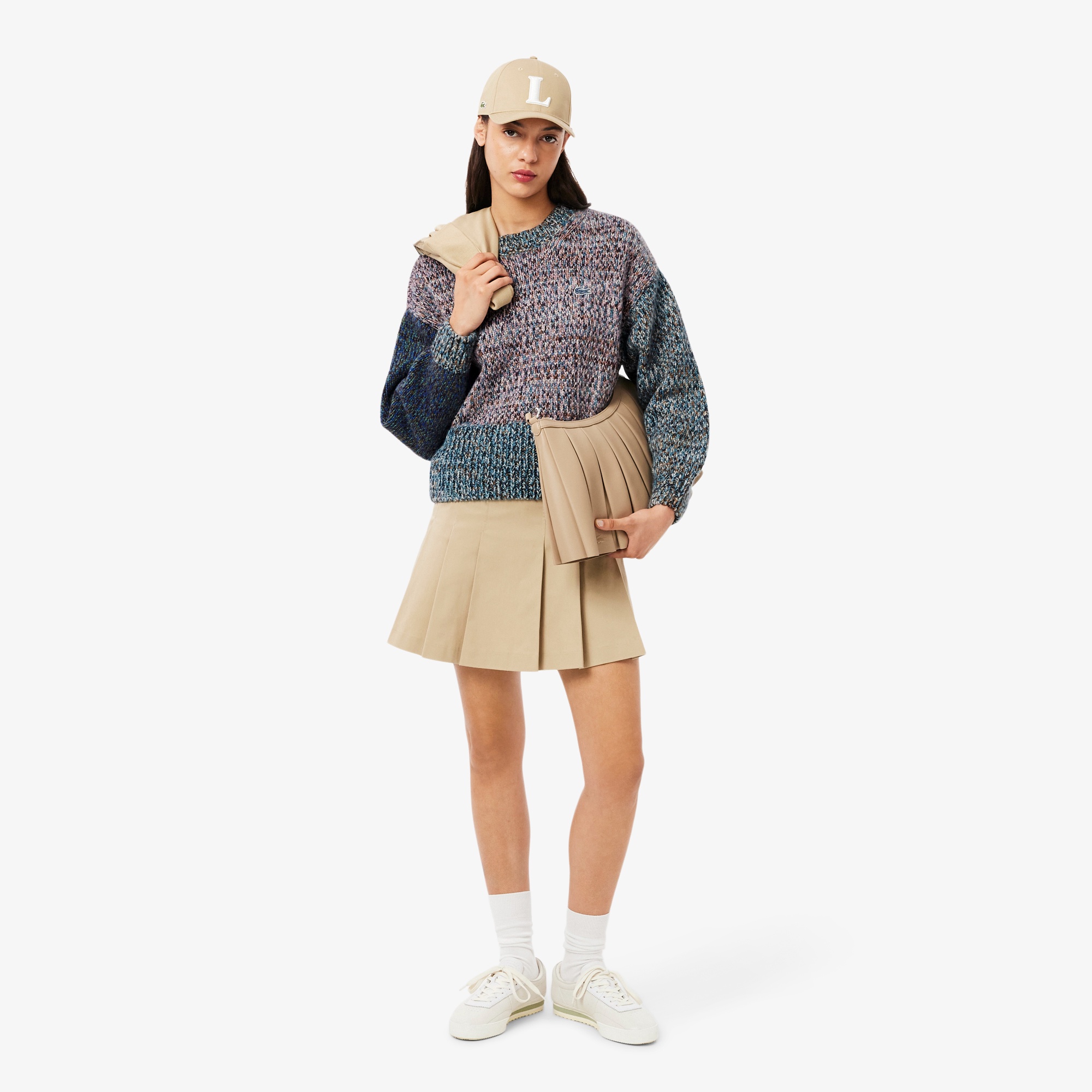 ハイネックミックスカラークレイジーパターンセーター AF4008