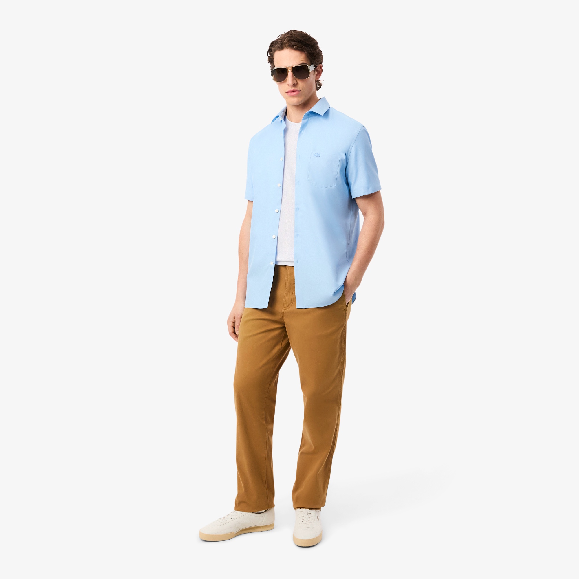 【ホワイト】ルーズフィットヘビーウェイトバックプリントTシャツ ラコステ LACOSTE ルーズフィットヘビーウェイトバックプリントTシャツ