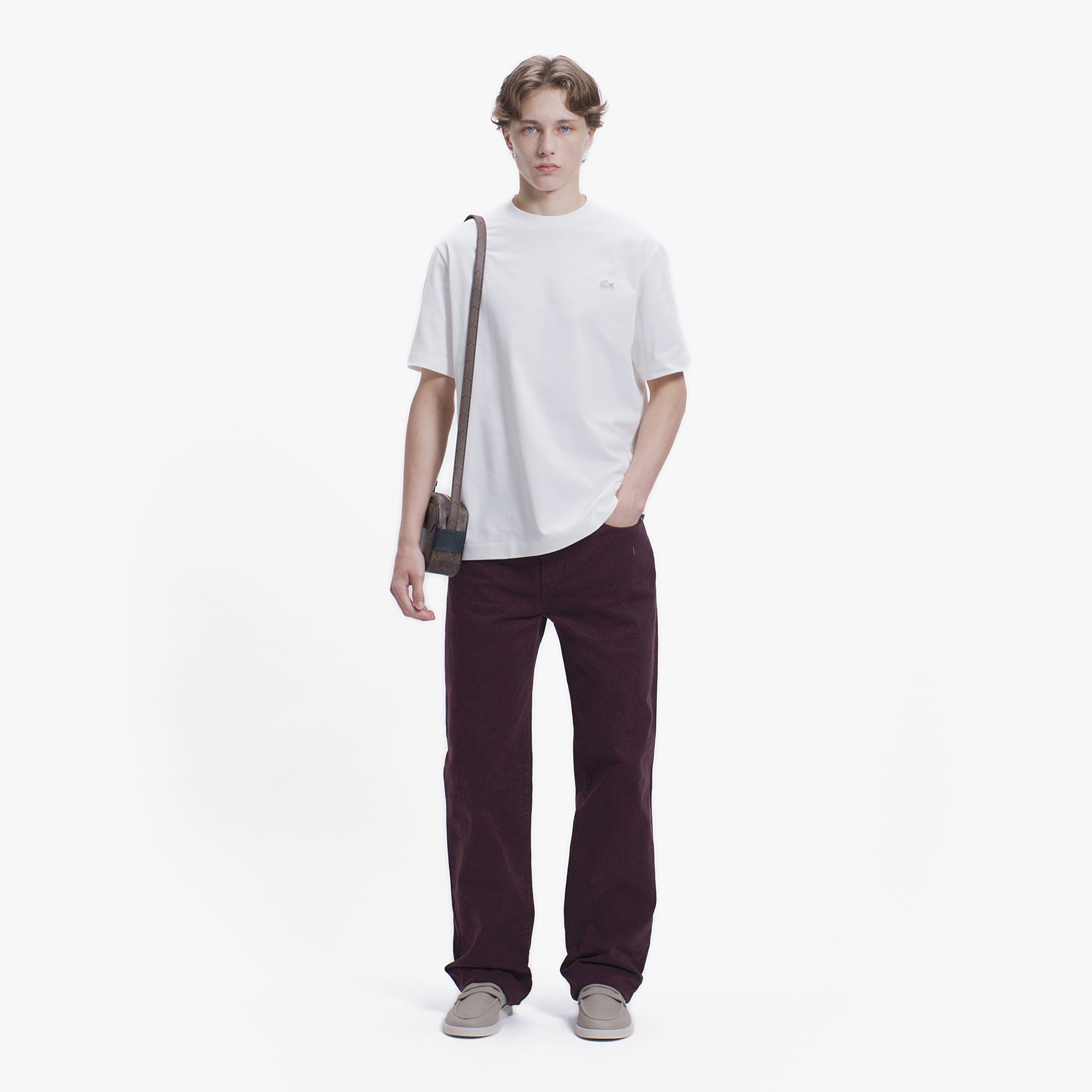アウトラインクロッククルーネックTシャツ TH5582 - ラコステ（LACOSTE