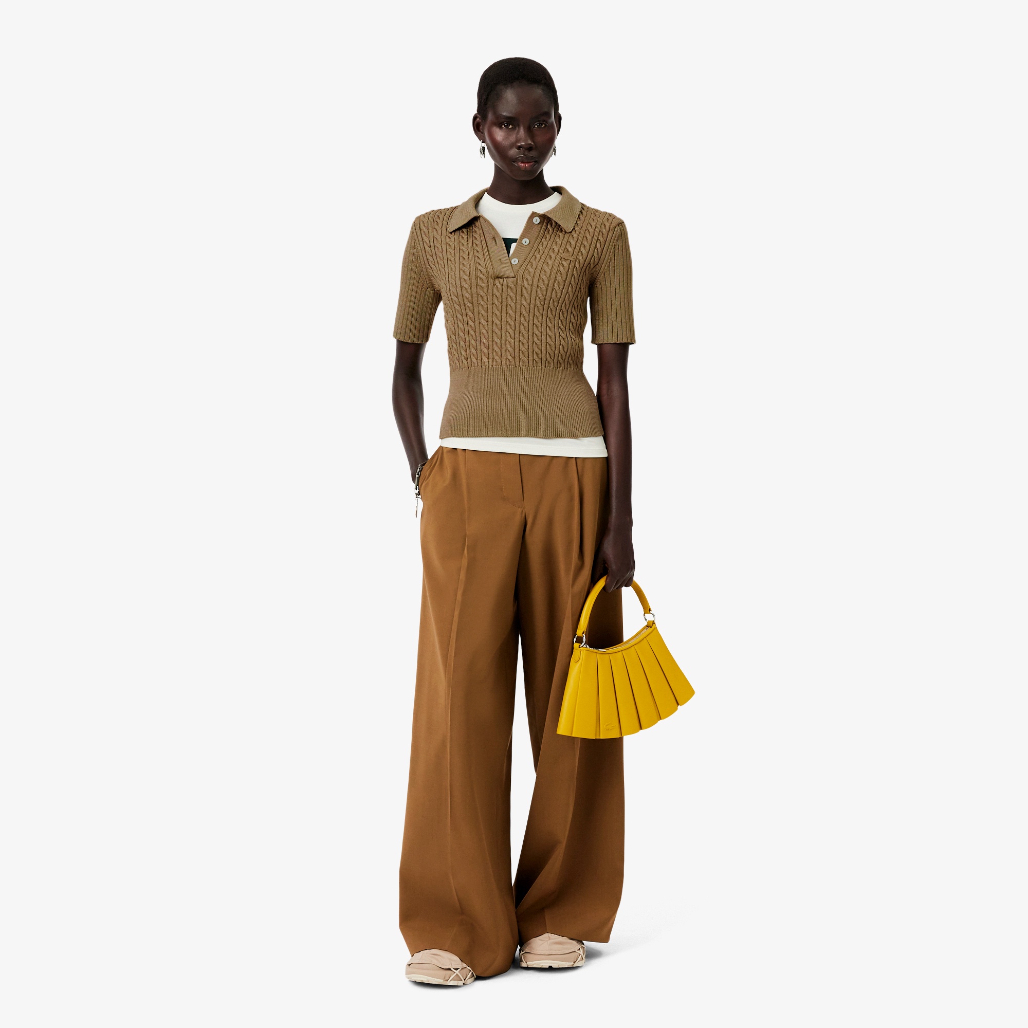 FW25 Fashion Show』ケーブルニットポロセーター AF3667 - ラコステ