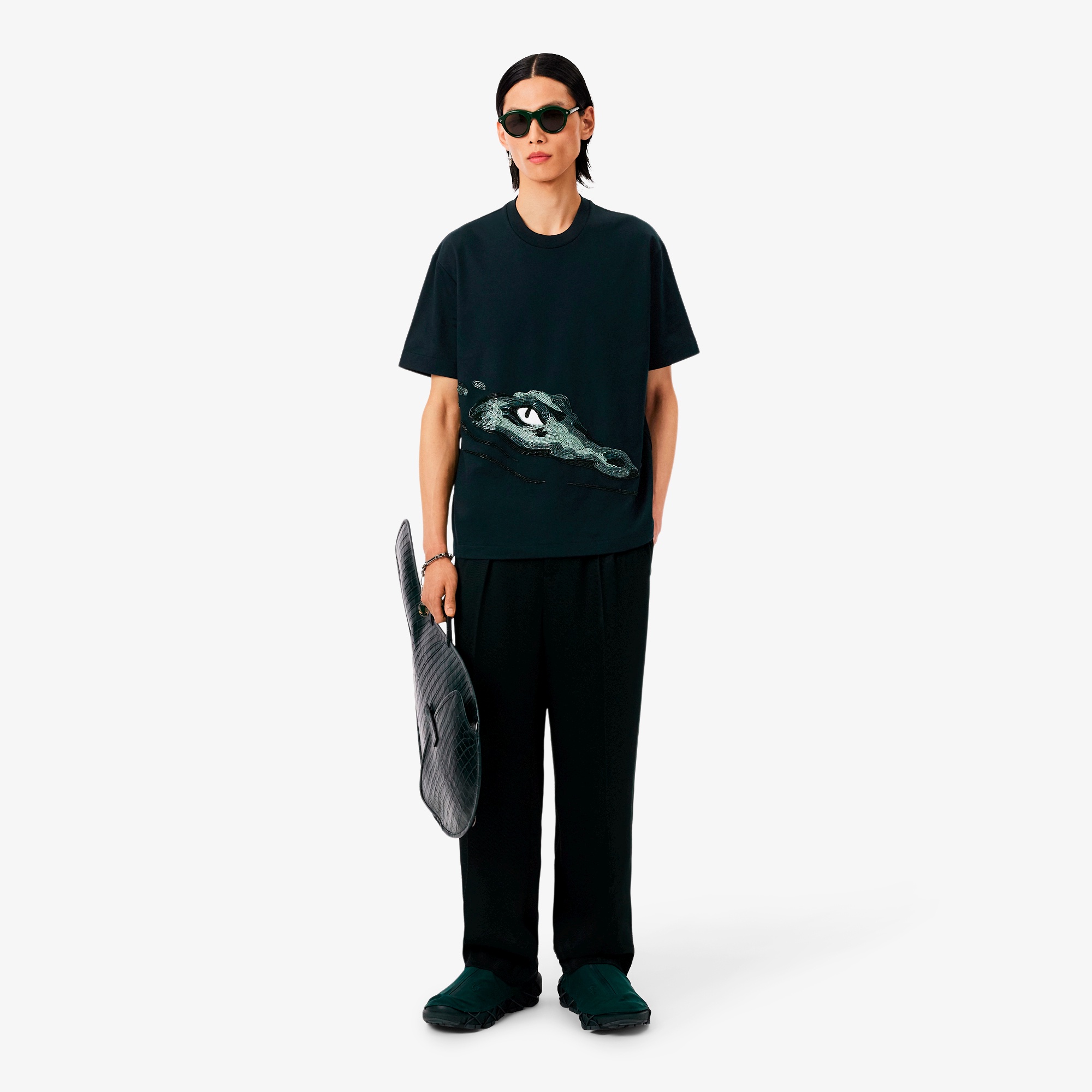 FW25 Fashion Show』ビーズワニモチーフTシャツ TH5052 - ラコステ