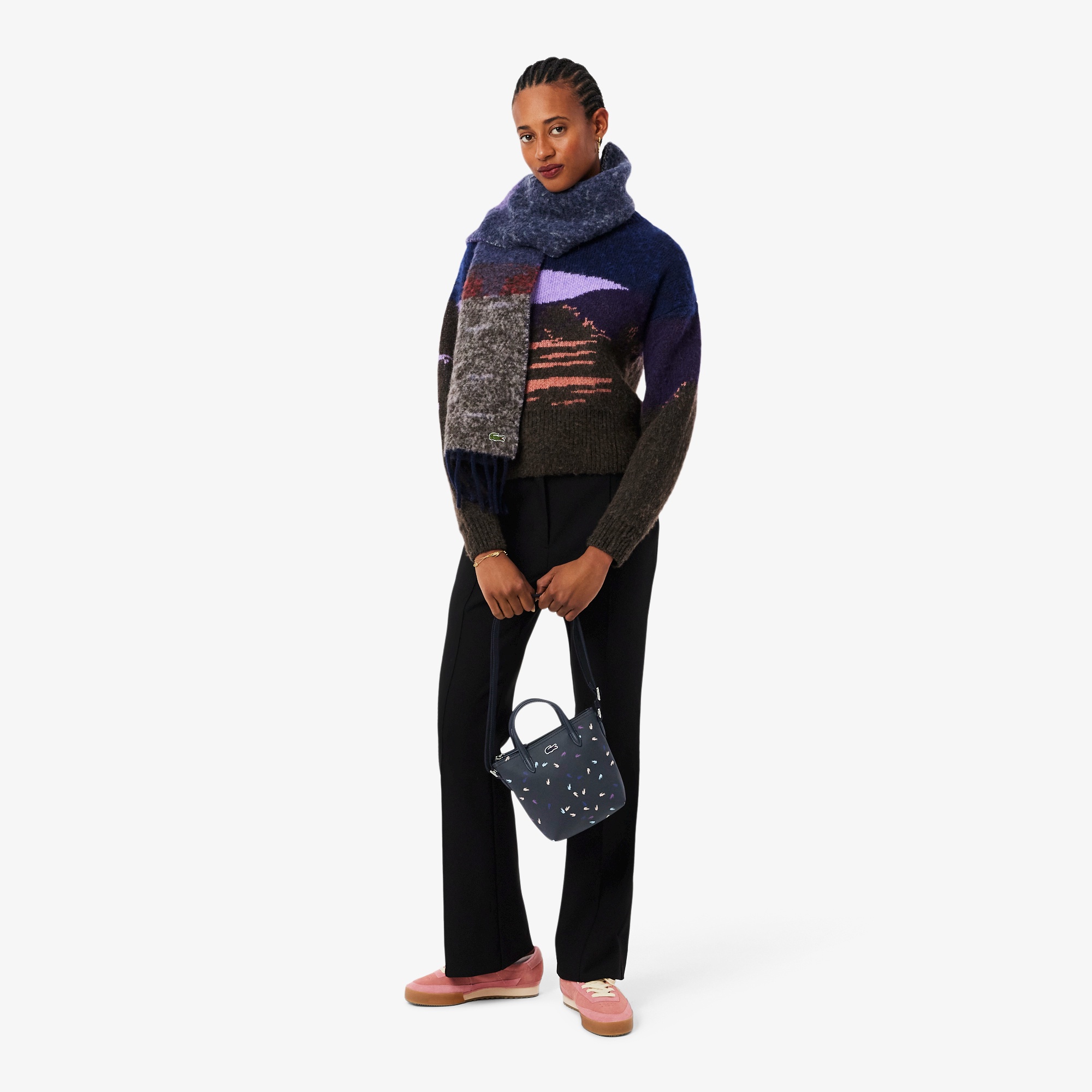 ホリデー マルチカラーワニロゴプリントミニトートバッグ NF5140HN