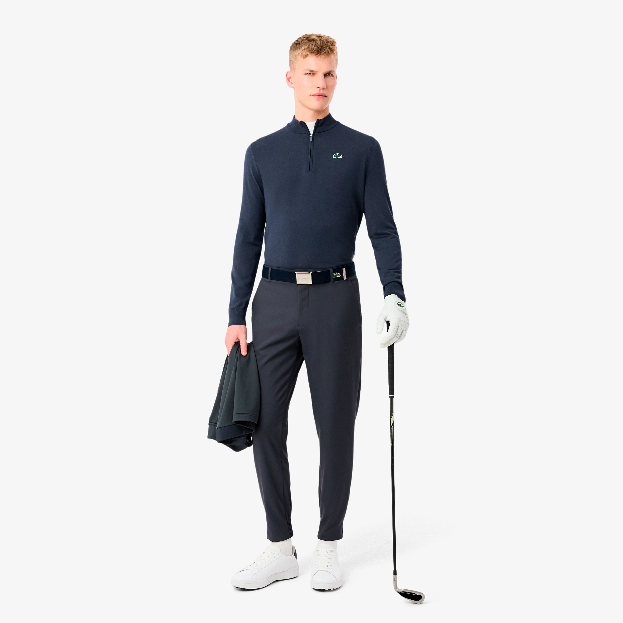 新品タグ付き☆エネーレ　ゴルフウェア　白　袖ストライプ　長袖セーター DIVINER GOLF（ディバイナー ゴルフ） ゴルフ 「DIVINER GOLF」バック