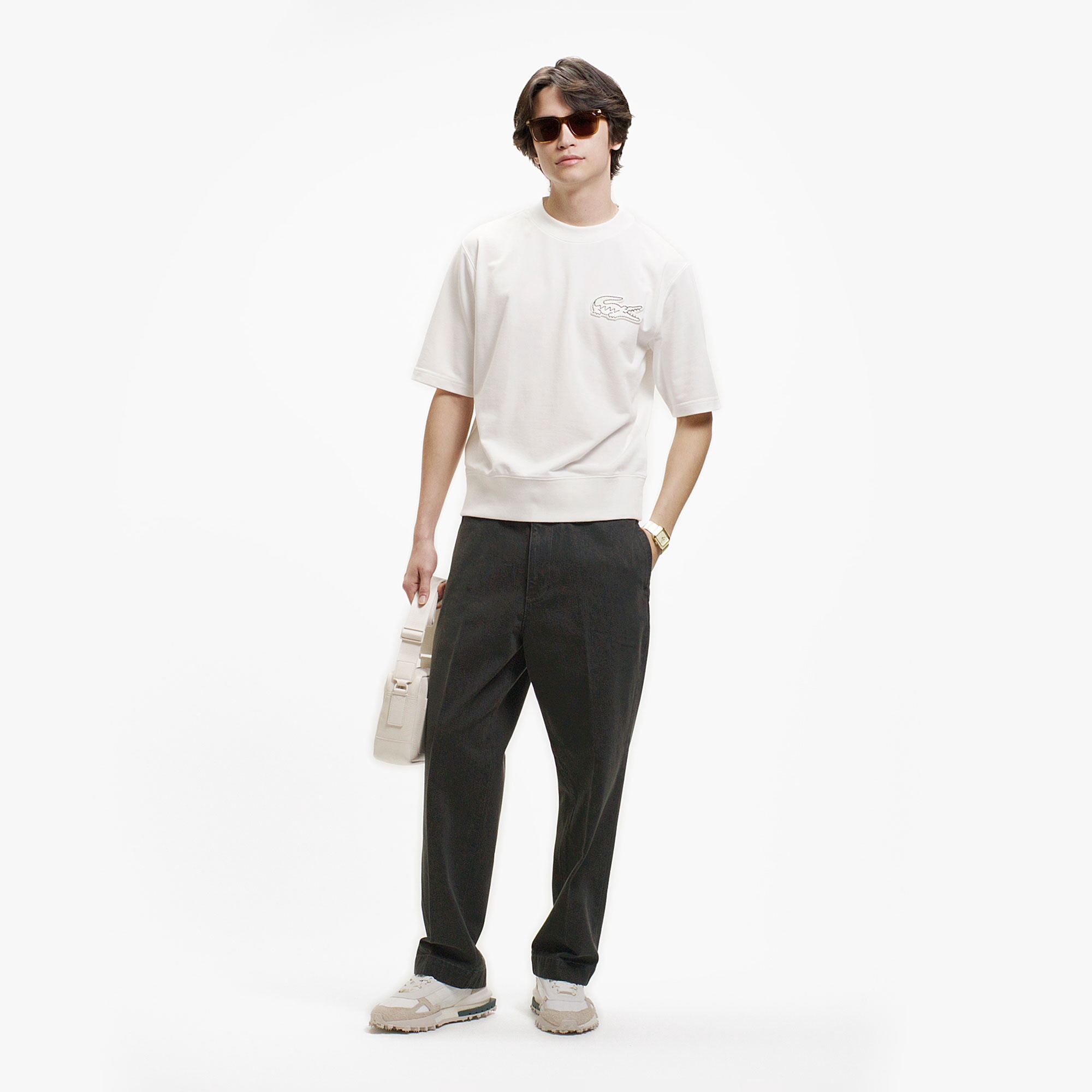 プリーツエフェクトデニム ワークパンツ HH9449 - ラコステ（LACOSTE
