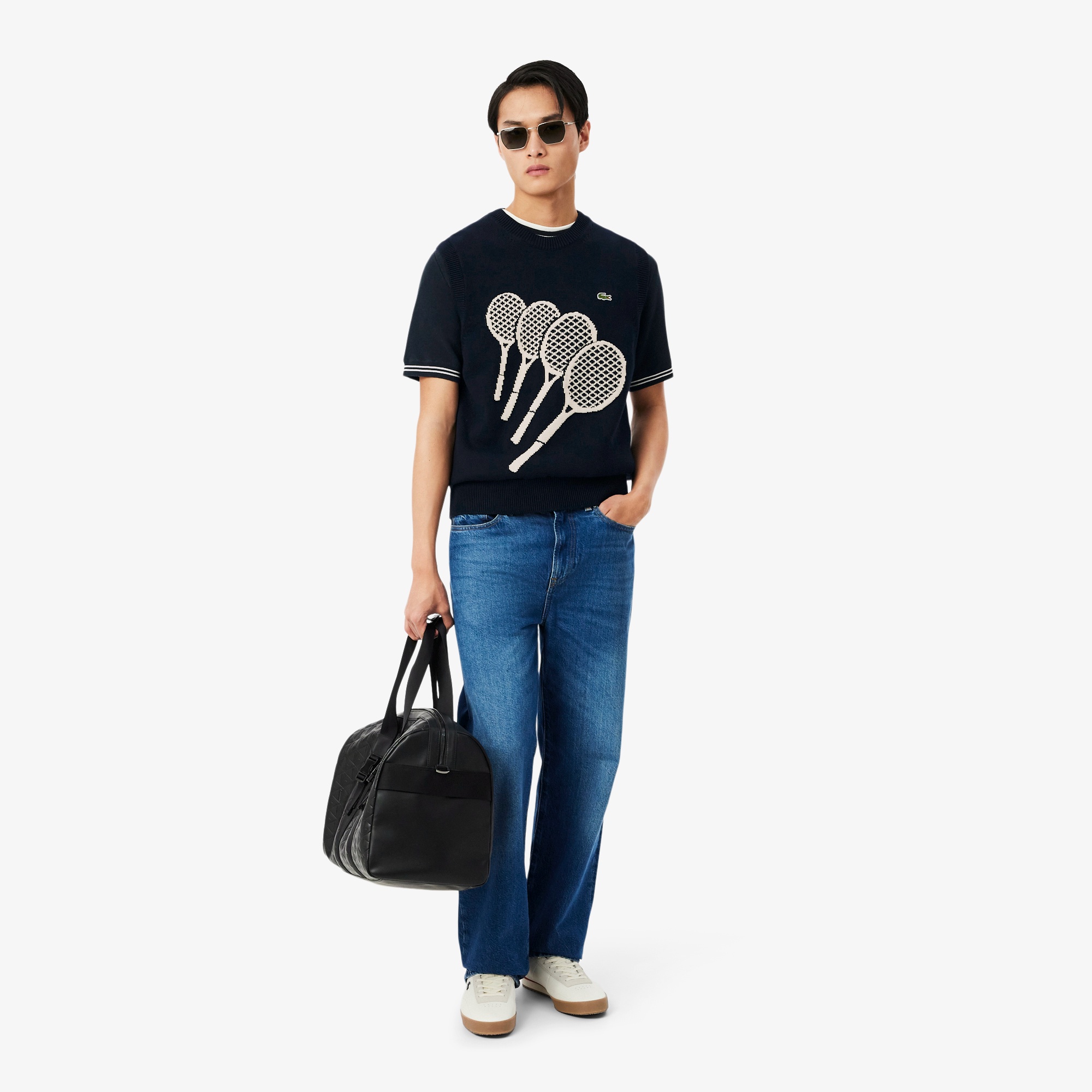 ラケットジャカード コットンニットベスト AH0790 - ラコステ（LACOSTE