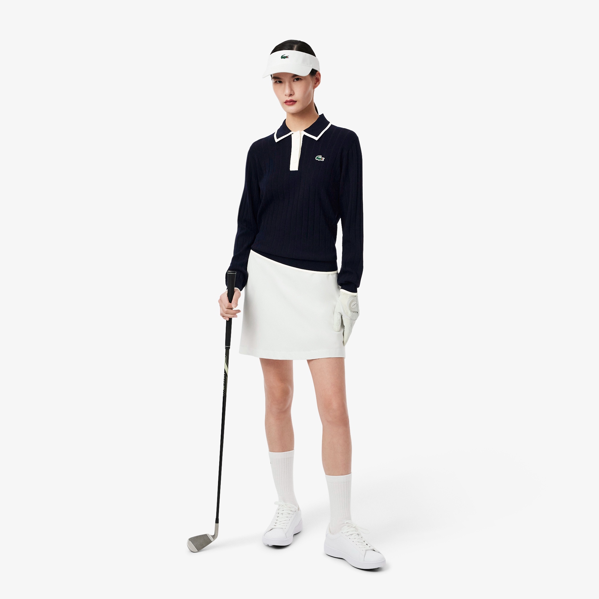 バイカラーポロカラーゴルフニット AF8544 - ラコステ（LACOSTE
