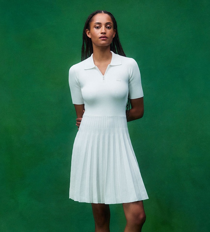 ラコステ LACOSTE ノースリーブ シャツ エポレット ワニ バンドカラー 両胸フラップポケット 日本製 綿100% 40 ヘザーネイビー 売れ筋商品|||レディース レディース | ラコステ (LACOSTE) 公式オンラインストア - 1933