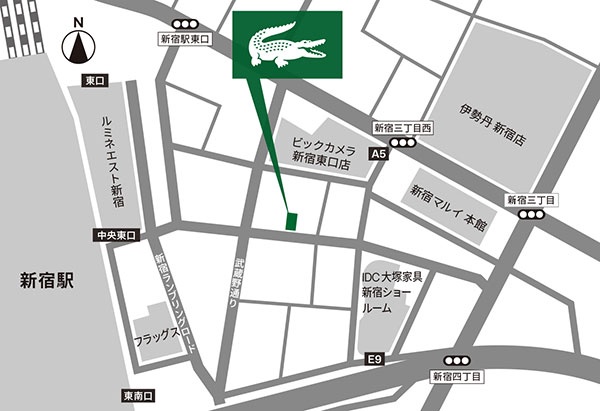 Shinjuku Store Map