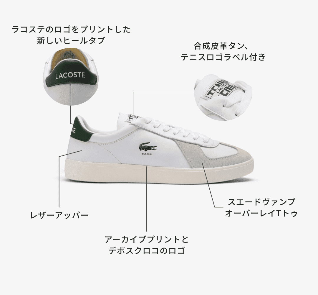 スニーカーコレクション - Tennis Heritage | ラコステ（LACOSTE）公式
